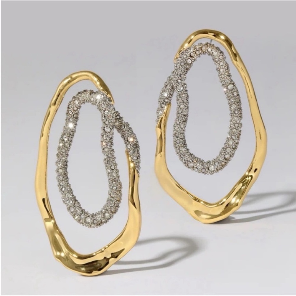 ALEXIS BITTAR • Solanales Organic double hoop loop Post Drop Earrings